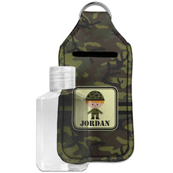 Green Camo Hand Sanitizer & Keychain Holder - Large (Personalized)