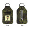 Green Camo Sanitizer Holder Keychain - Small APPROVAL (Flat)