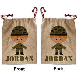 Green Camo Santa Sack - Front & Back (Personalized)