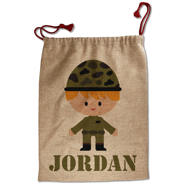 Green Camo Santa Bag - Front