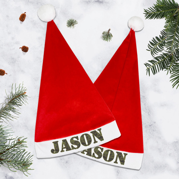 Green Camo Santa Hat- Main