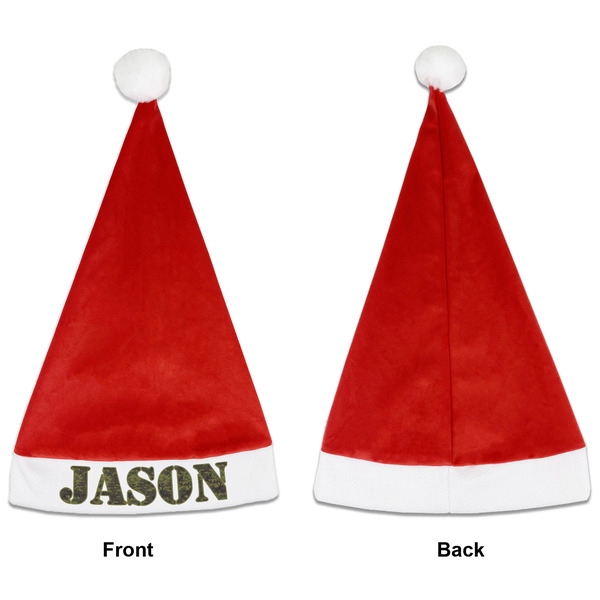 Green Camo Santa Hats - Front and Back (Single Print) APPROVAL