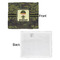 Green Camo Security Blanket - Front & White Back View