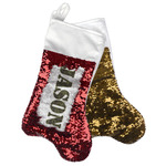 Green Camo Reversible Sequin Stocking (Personalized)