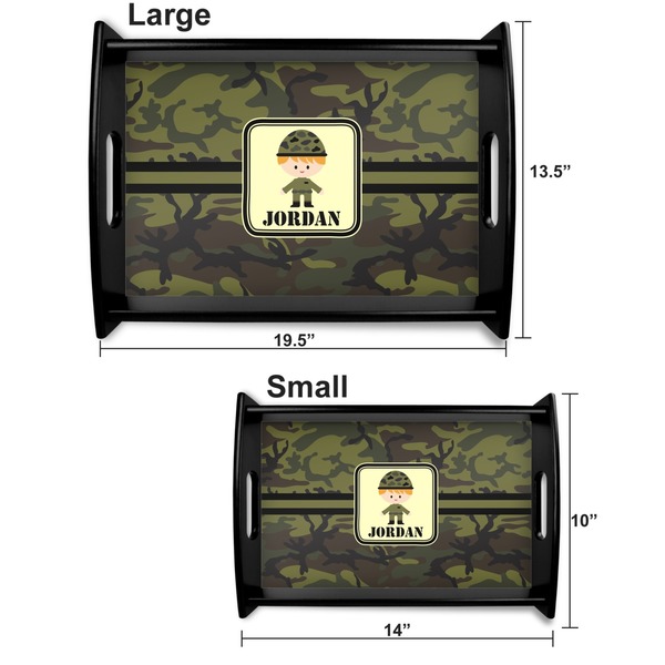 Green Camo Serving Tray Black Sizes