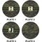Green Camo Set of Lunch / Dinner Plates (Approval)