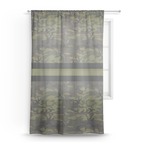 Green Camo Sheer Curtain (Personalized)