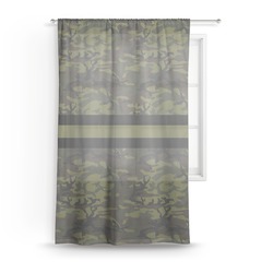 Green Camo Sheer Curtain