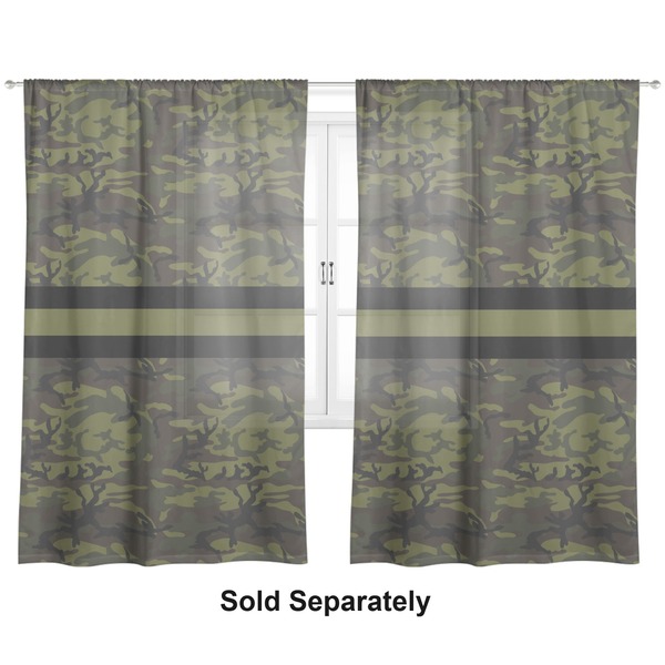 Green Camo Sheer Curtains