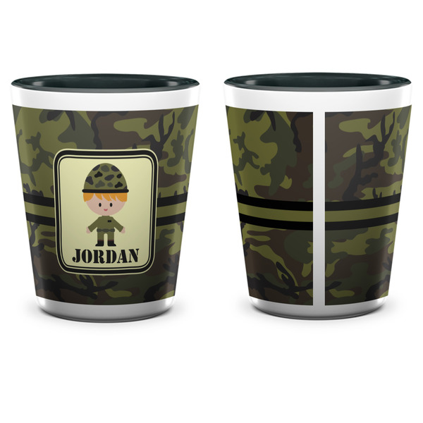 Green Camo Shot Glass - Two Tone - APPROVAL