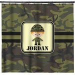 Green Camo Shower Curtain - Custom Size (Personalized)