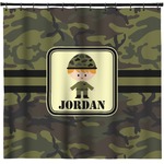 Green Camo Shower Curtain (Personalized)