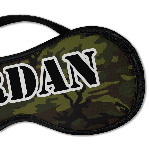 Green Camo Sleeping Eye Mask - DETAIL Large