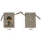 Green Camo Small Burlap Gift Bag - Front Approval