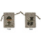 Green Camo Small Burlap Gift Bag - Front and Back