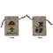 Green Camo Small Burlap Gift Bag - Front & Back (Personalized)