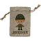 Green Camo Small Burlap Gift Bag - Front (Personalized)