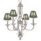 Green Camo Small Chandelier Shade - LIFESTYLE (on chandelier)