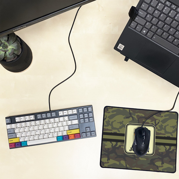 Green Camo Small Gaming Mats - LIFESTYLE