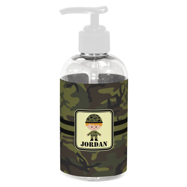 Green Camo Small Liquid Dispenser (8 oz) - White