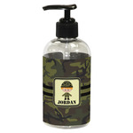 Green Camo Plastic Soap / Lotion Dispenser (8 oz - Small - Black) (Personalized)