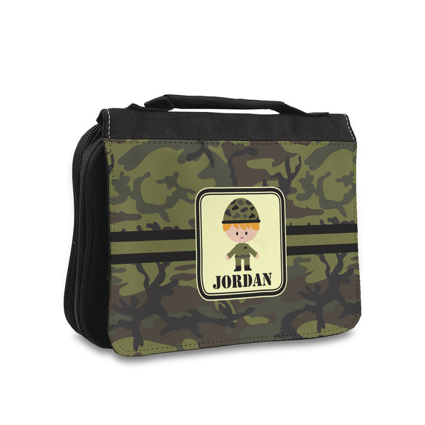 Custom Green Camo Toiletry Bag - Small (Personalized)