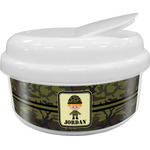 Green Camo Snack Container (Personalized)