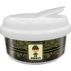 Green Camo Snack Container (Personalized)