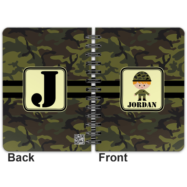 Green Camo Spiral Journal 5 x 7 - Apvl