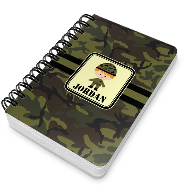 Green Camo Spiral Journal 5 x 7 - Main