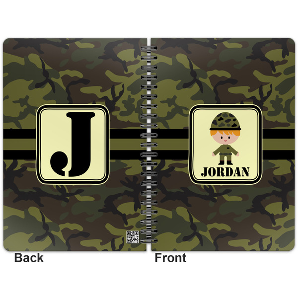 Green Camo Spiral Journal 7 x 10 - Apvl