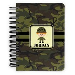 Green Camo Spiral Notebook - 5x7 w/ Name or Text