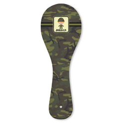 Green Camo Ceramic Spoon Rest (Personalized)