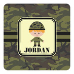 Green Camo Square Decal - Small (Personalized)
