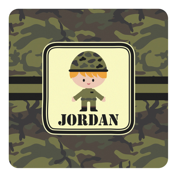 Custom Green Camo Square Decal - XLarge (Personalized)