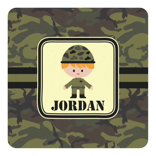Custom Green Camo Square Decal - Small (Personalized)