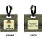 Green Camo Square Luggage Tag (Front + Back)