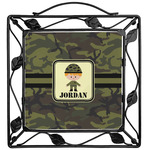 Green Camo Square Trivet (Personalized)