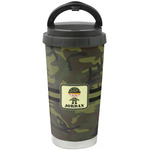 Green Camo Stainless Steel Coffee Tumbler (Personalized)