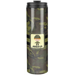 Green Camo Stainless Steel Skinny Tumbler - 20 oz (Personalized)