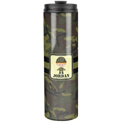 Green Camo Stainless Steel Skinny Tumbler - 20 oz (Personalized)