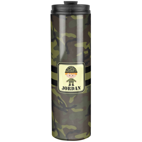 Green Camo Stainless Steel Tumbler 20 Oz - Front