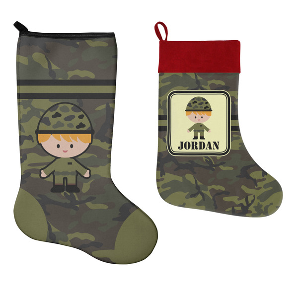 Green Camo Stockings - Side by Side compare