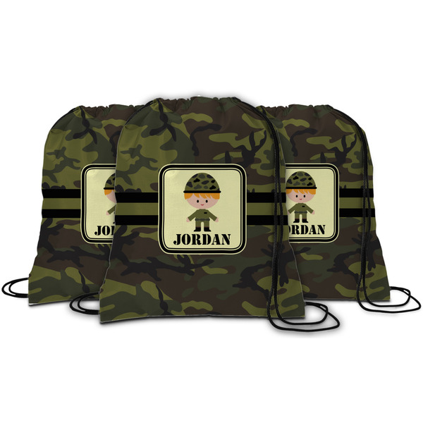 Green Camo String Backpack - MAIN