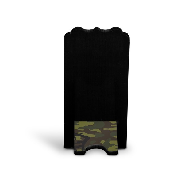 Green Camo Stylized Phone Stand - Back