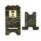 Green Camo Stylized Phone Stand - Front & Back - Large
