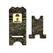Green Camo Stylized Phone Stand - Front & Back - Small