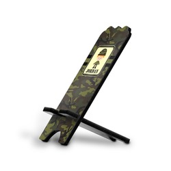 Green Camo Stylized Cell Phone Stand - Small w/ Name or Text
