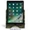 Green Camo Stylized Tablet Stand - Front with ipad