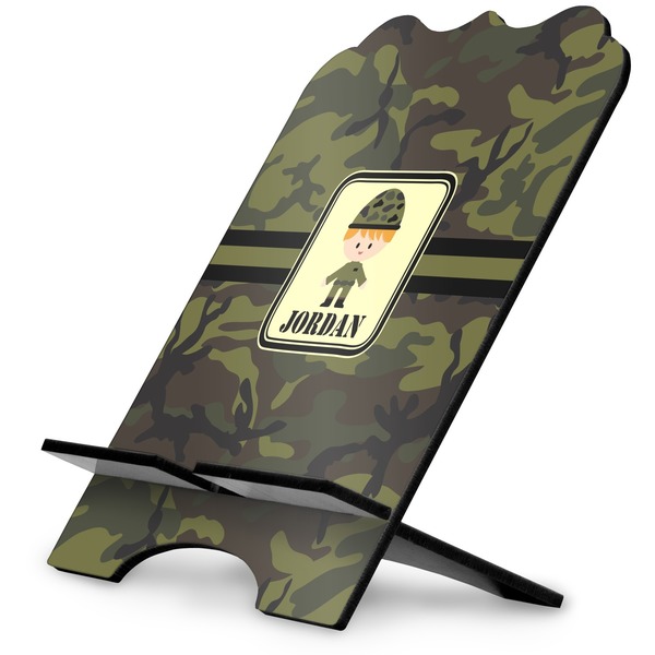 Custom Green Camo Stylized Tablet Stand (Personalized)